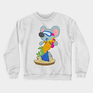 Mouse Diver Oxygen bottle Diving Crewneck Sweatshirt